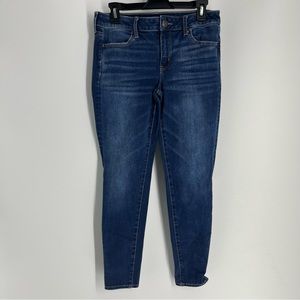 American Eagle Jeans Womens 10 Short Blue Skinny Leg Jeggings Cotton Denim Pants